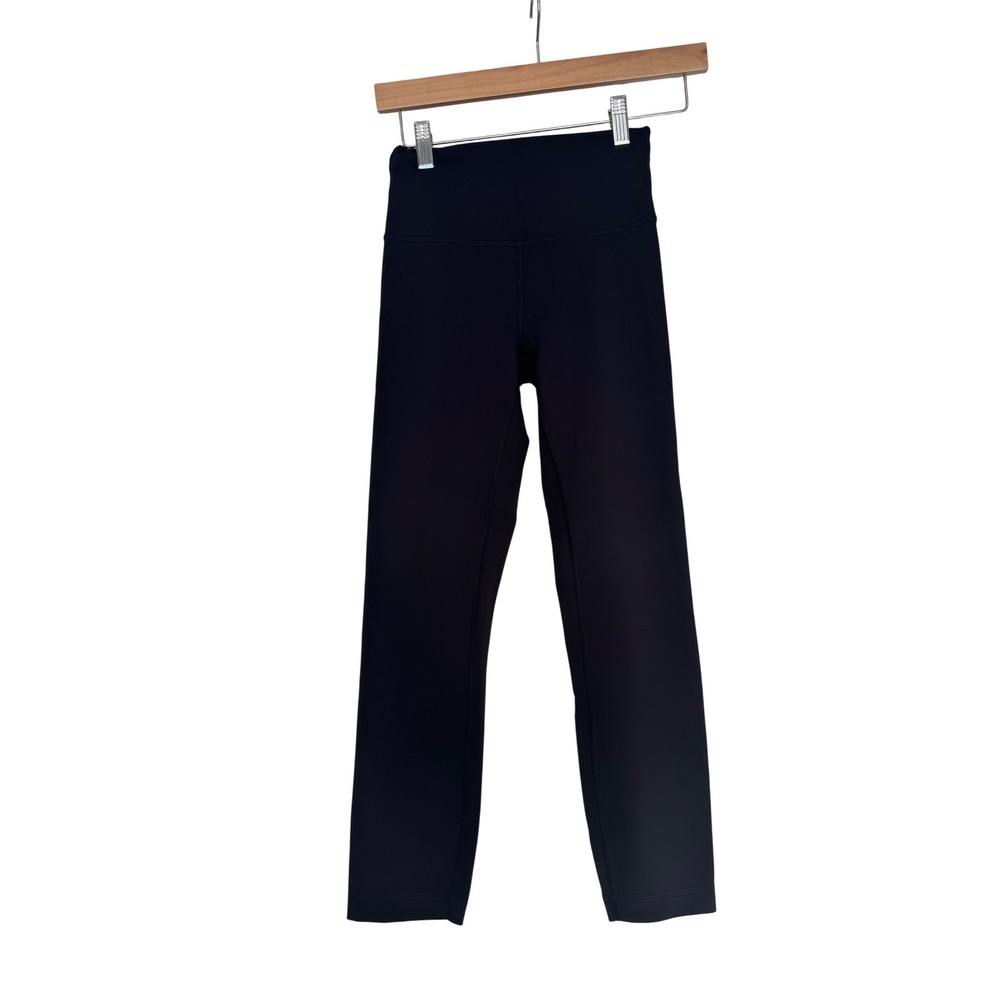 Lululemon Wunder Under Crop Black Leggings |‎ Size 4 | EUC